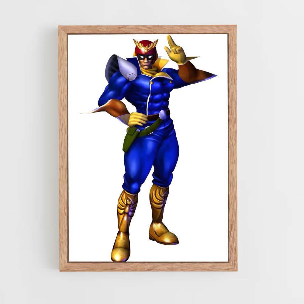 Poster Falcon Fury – affiche Super Smash Bros (vue 4)